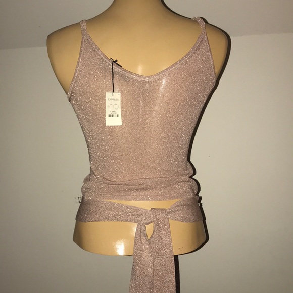 ❣️SOLD❣️Express NEW sparkled rose gold top💚 - Picture 4 of 4